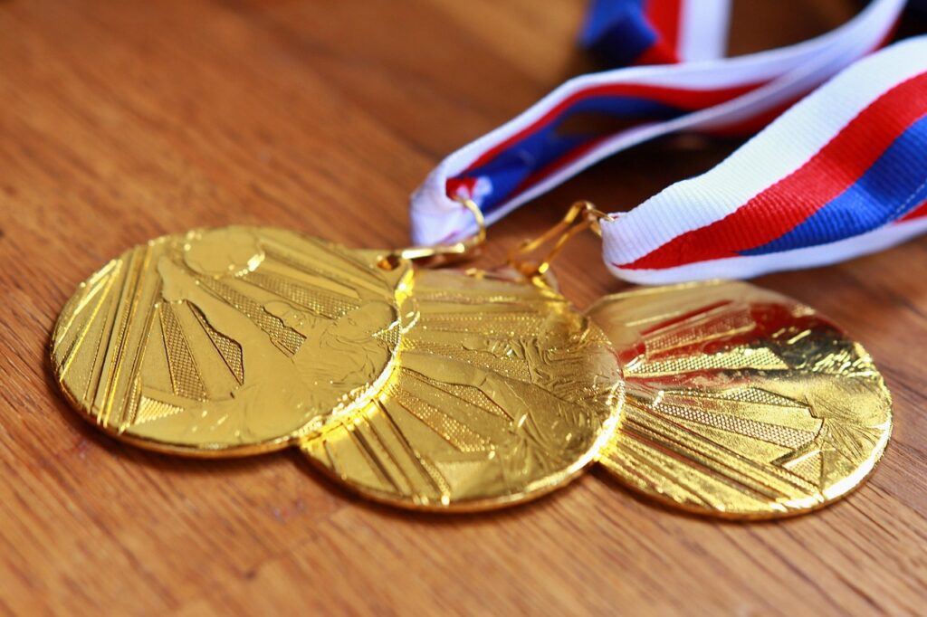 Athlete gold medal